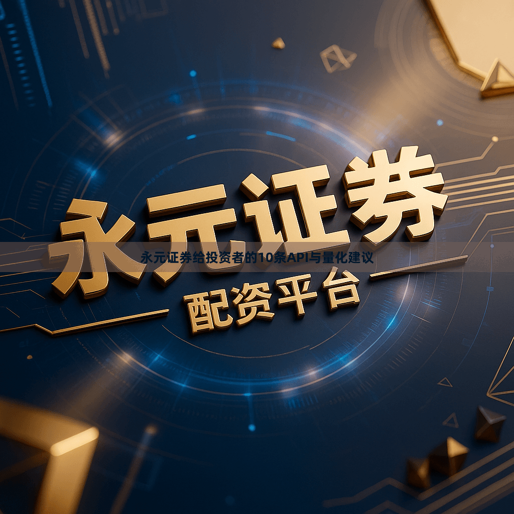 永元证券给投资者的10条API与量化建议